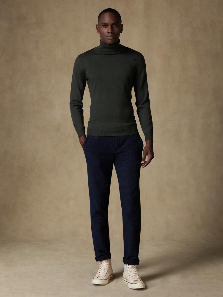 Edward khaki merino turtleneck