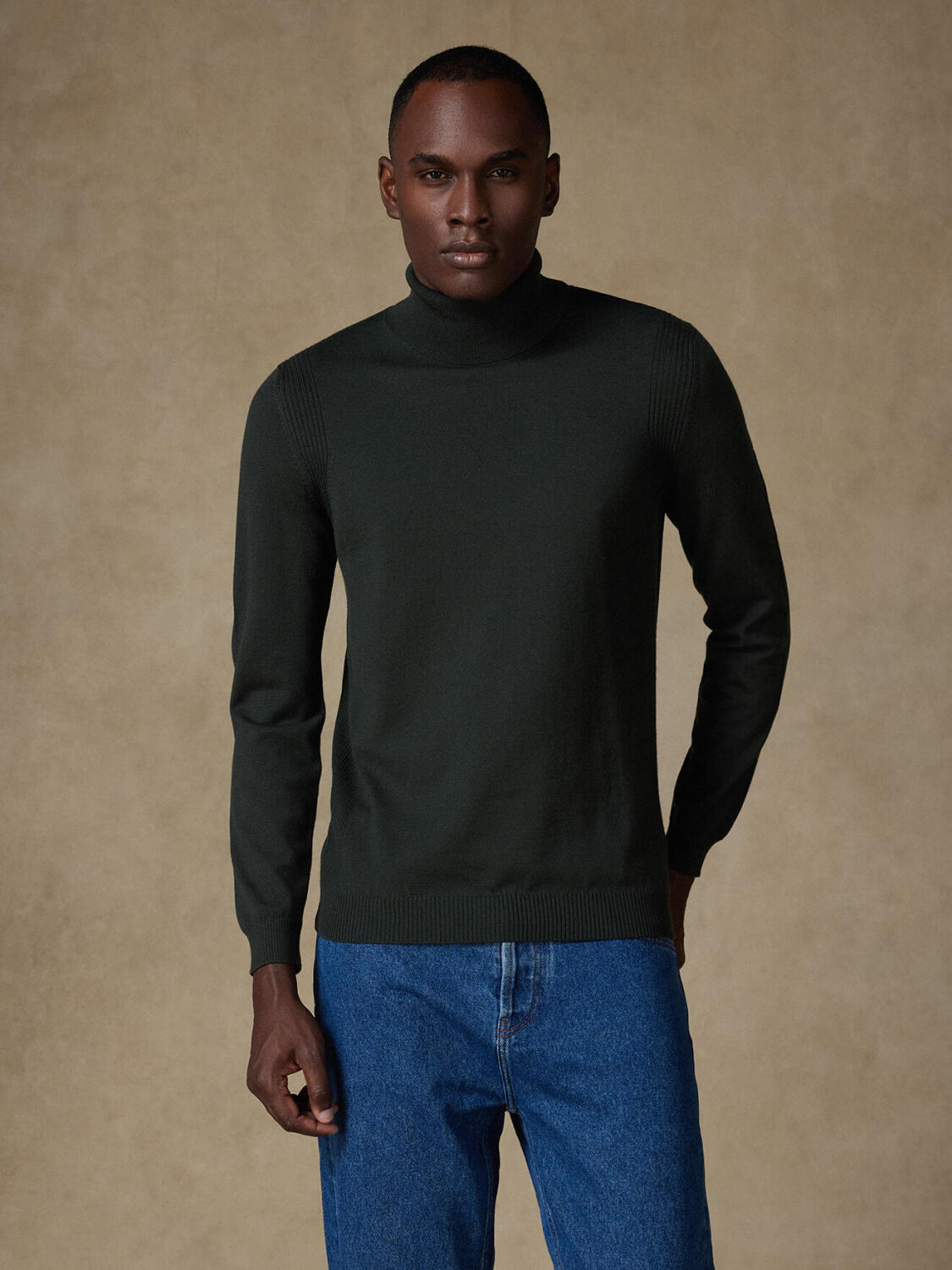 Dolcevita Edward in lana merino kaki