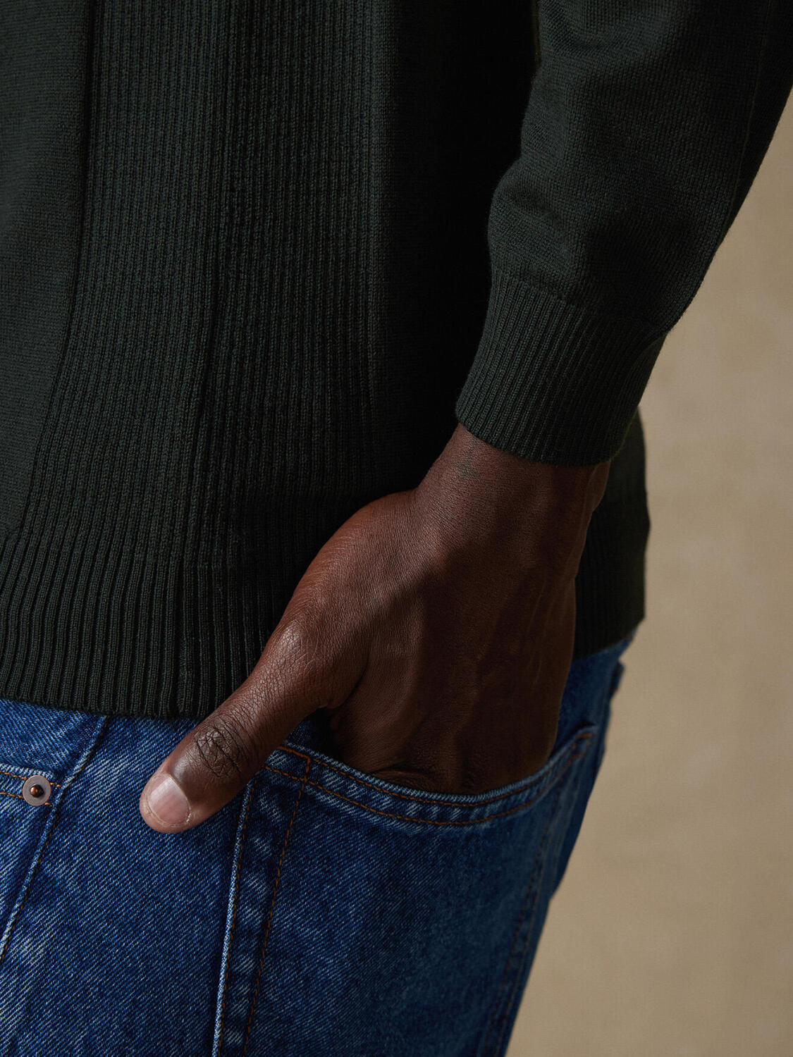 Dolcevita Edward in lana merino kaki