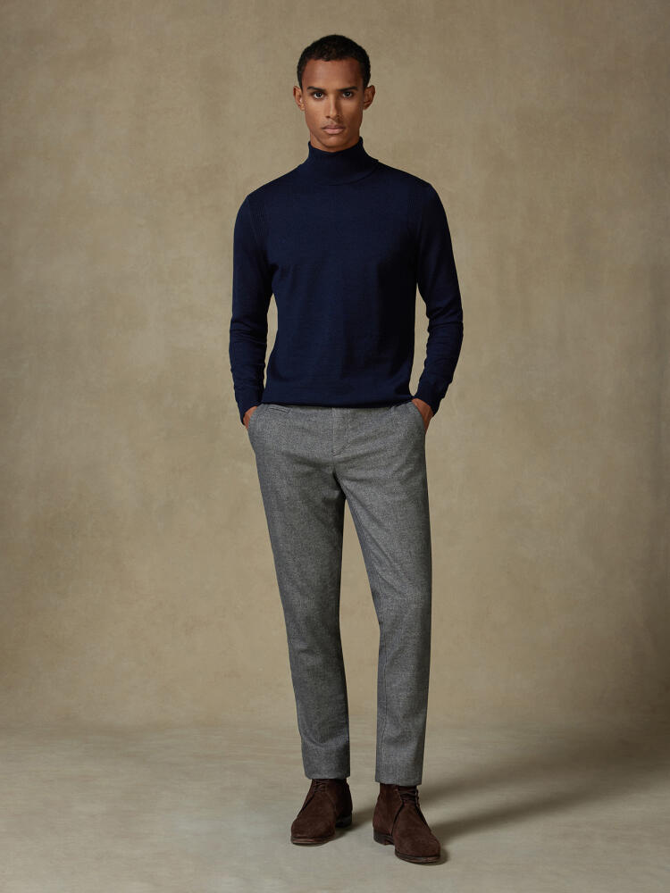 Dolcevita Edward in lana merino blu navy