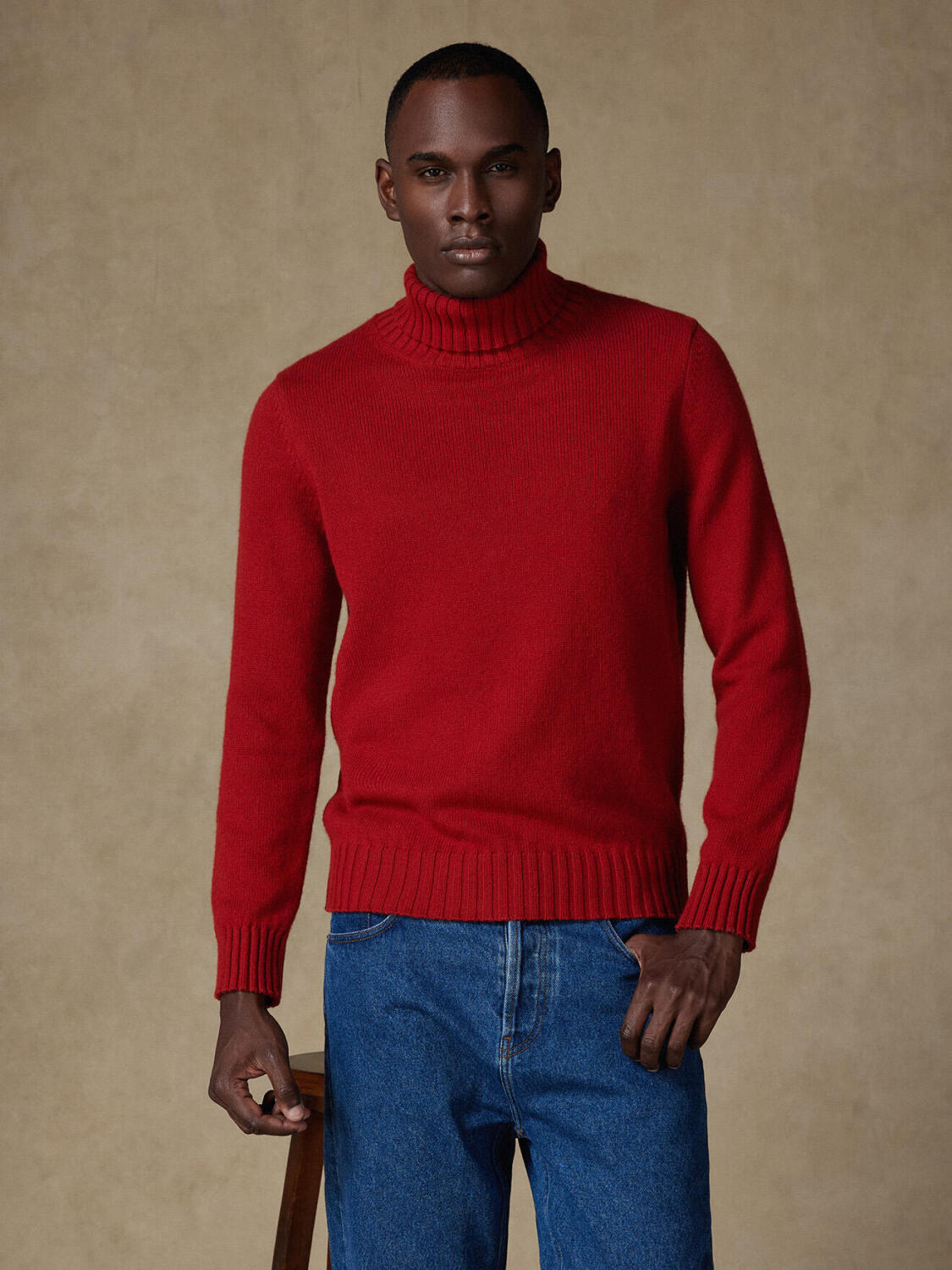 Garret orange turtleneck