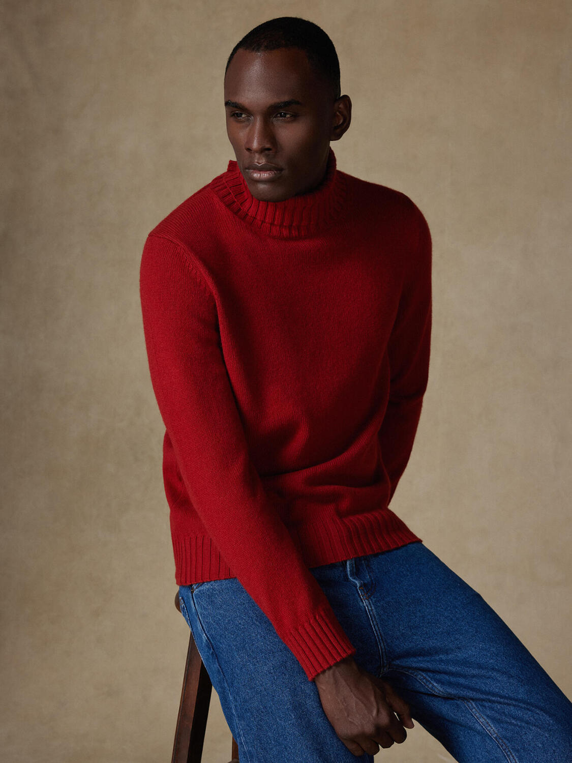 Garret orange turtleneck