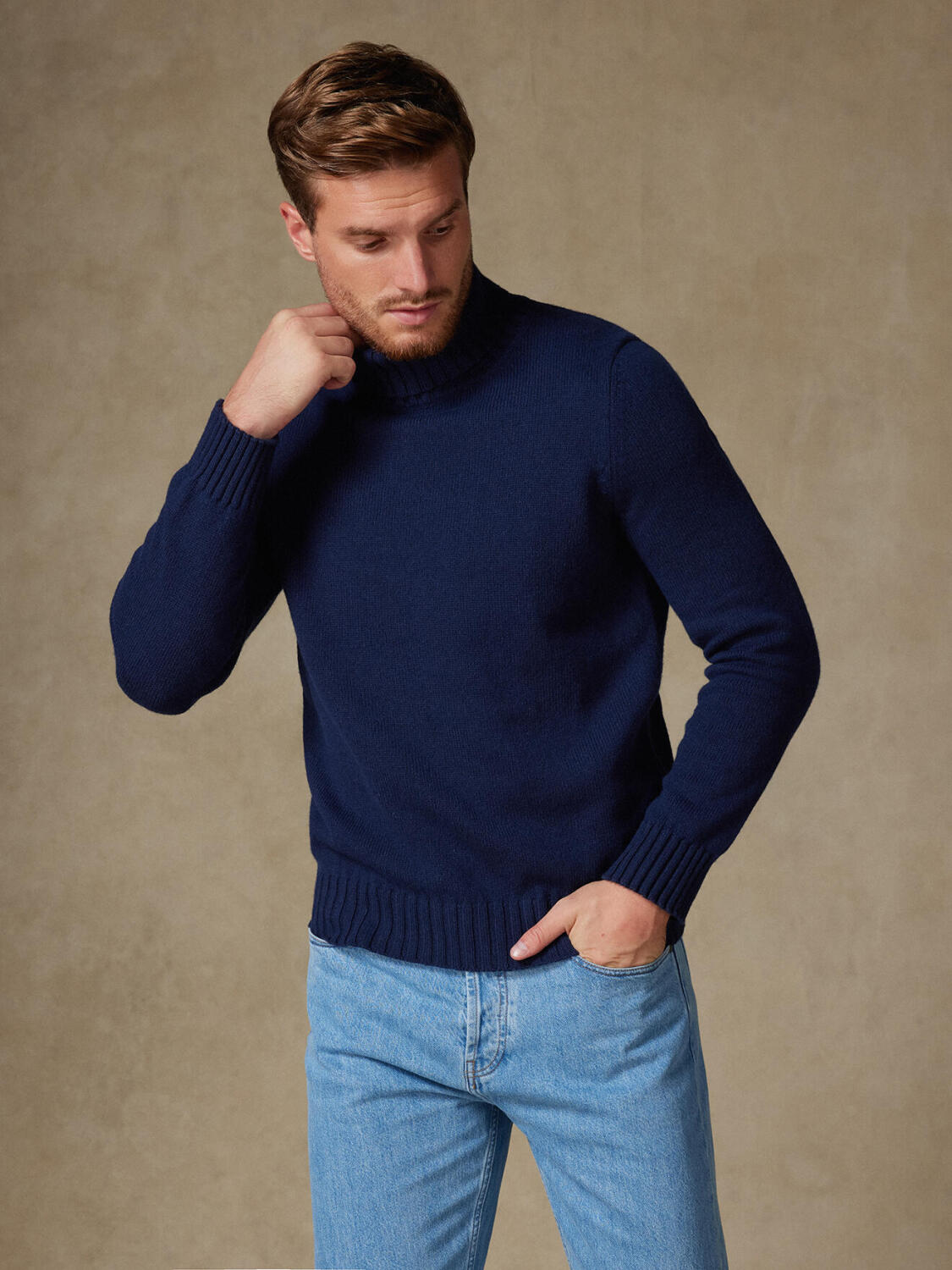 Garret indigo blauwe coltrui