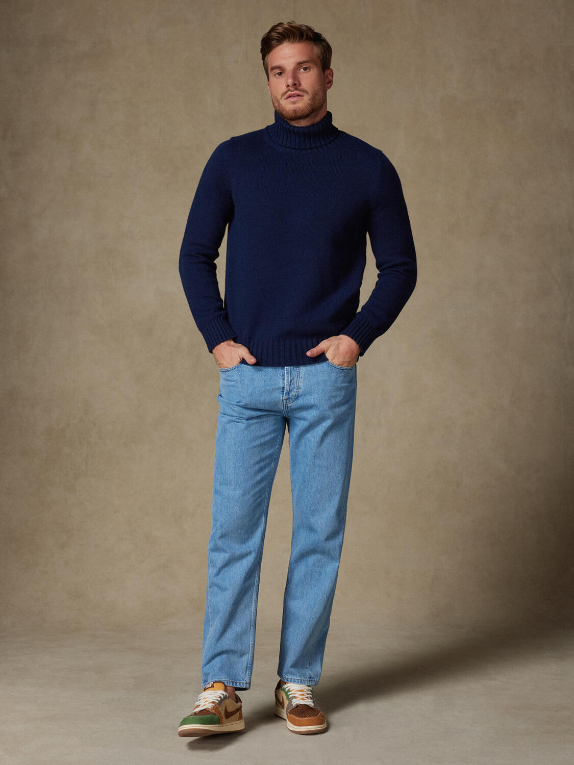 Garret indigo blauwe coltrui