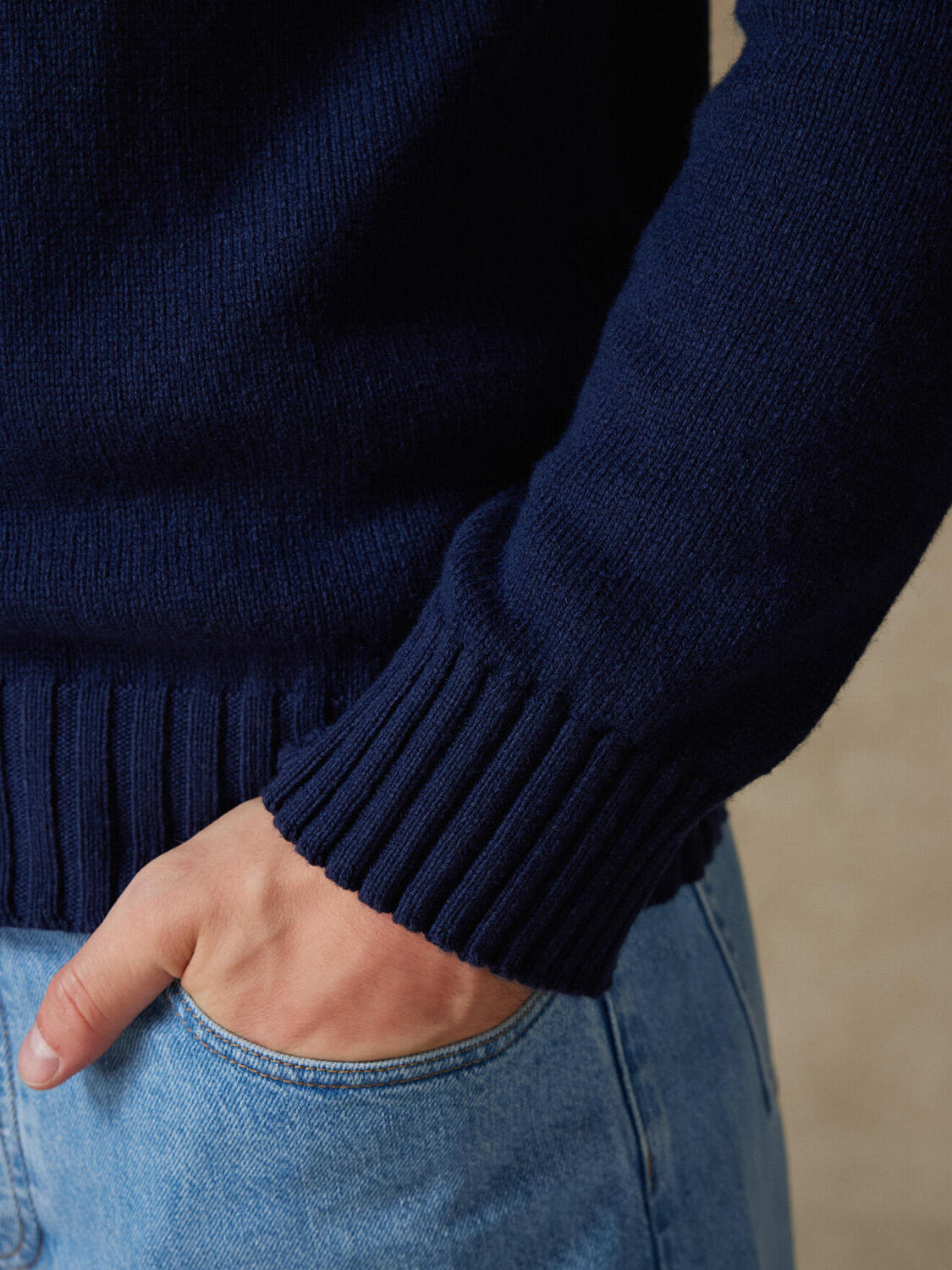 Garret indigo blauwe coltrui