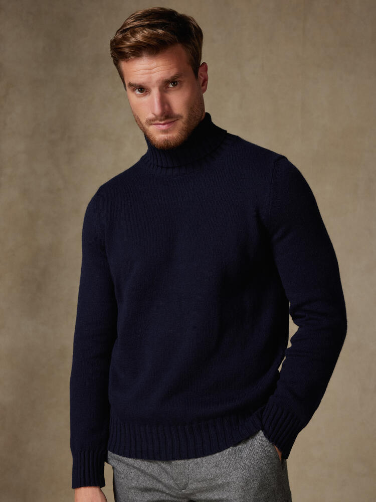 Garret Rollkragenpullover marine