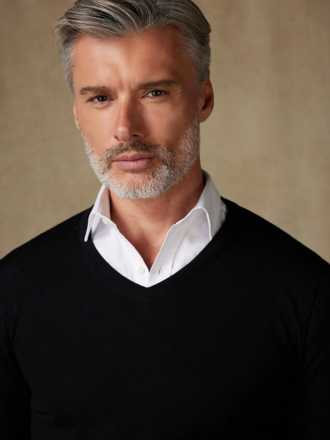 Col V Dylan en mérinos noir