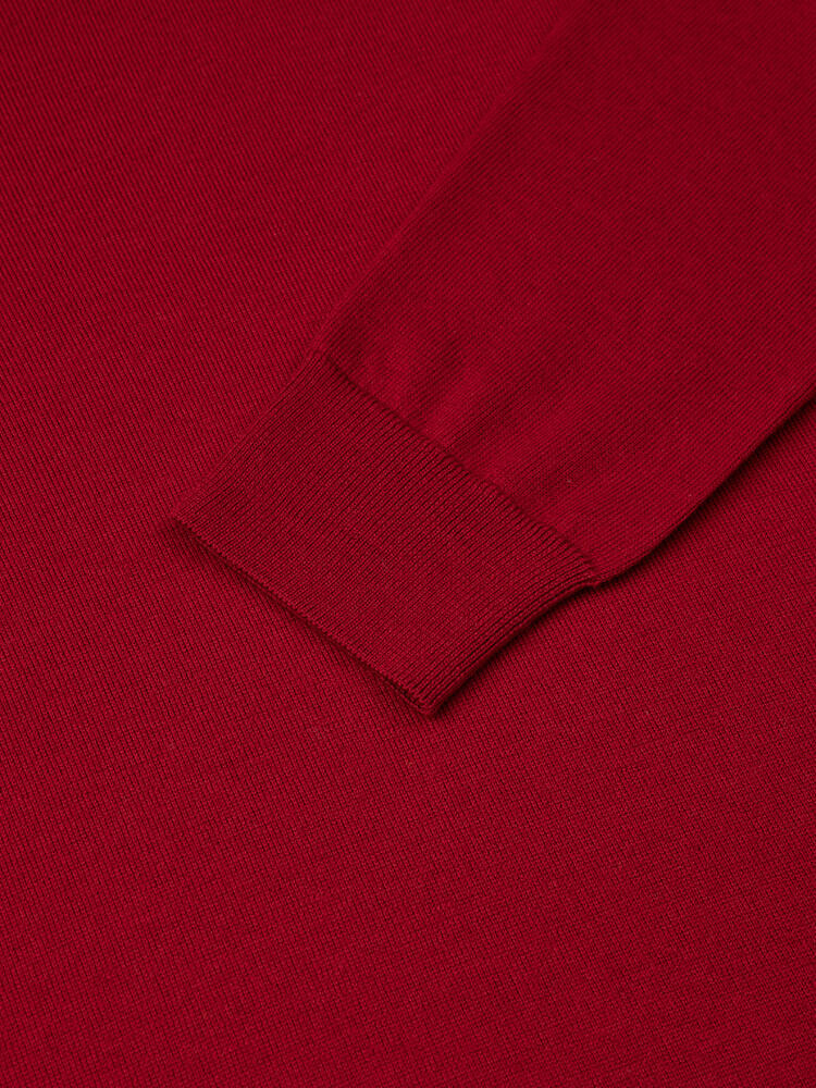 Dylan V-neck in red merino