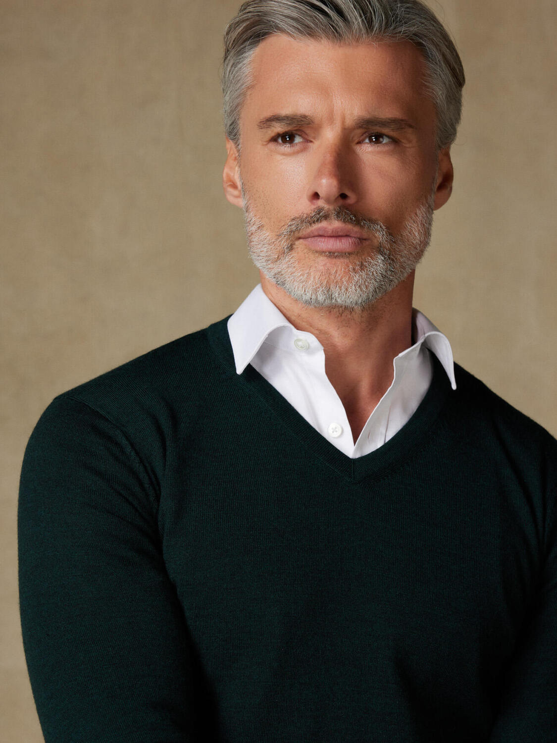 Dylan scollo a V in merino verde