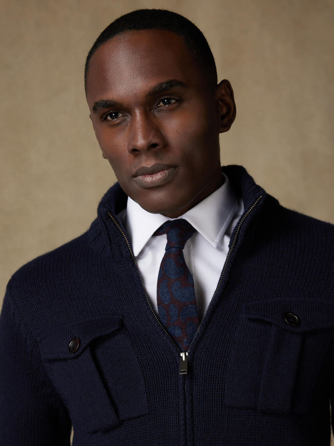 Andrew full zip in navy