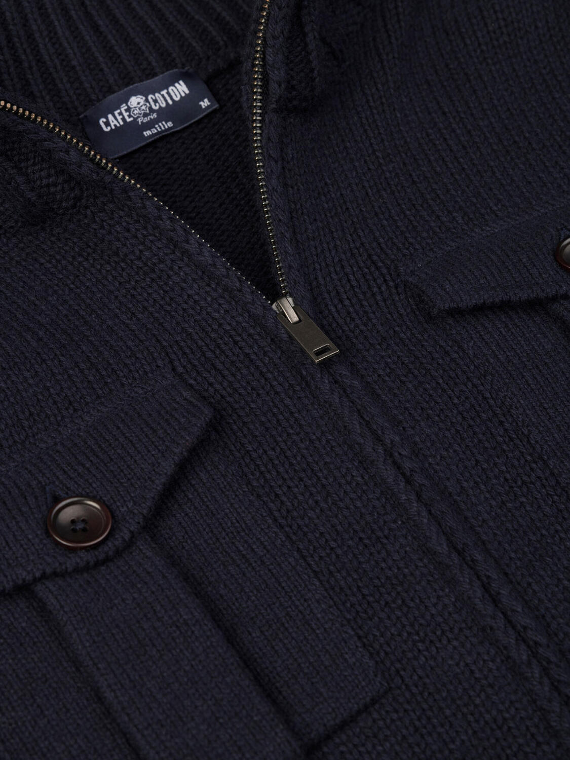 Andrew full zip in navy