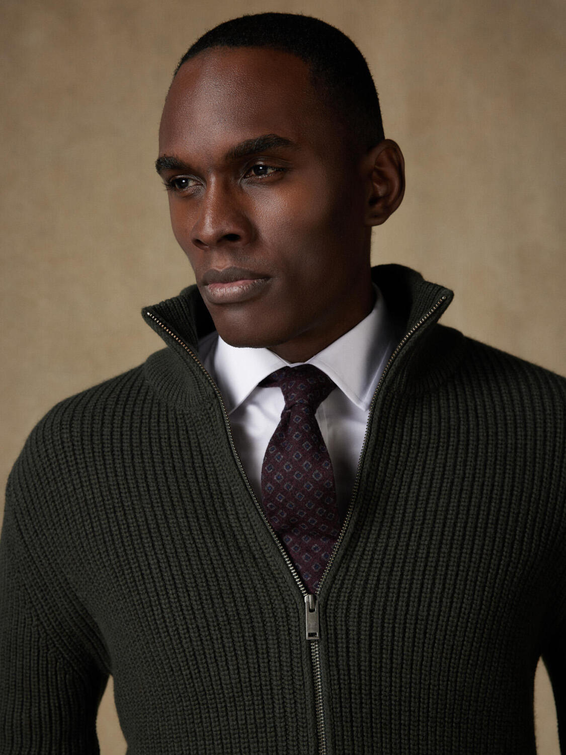 Full Zip Casey khaki