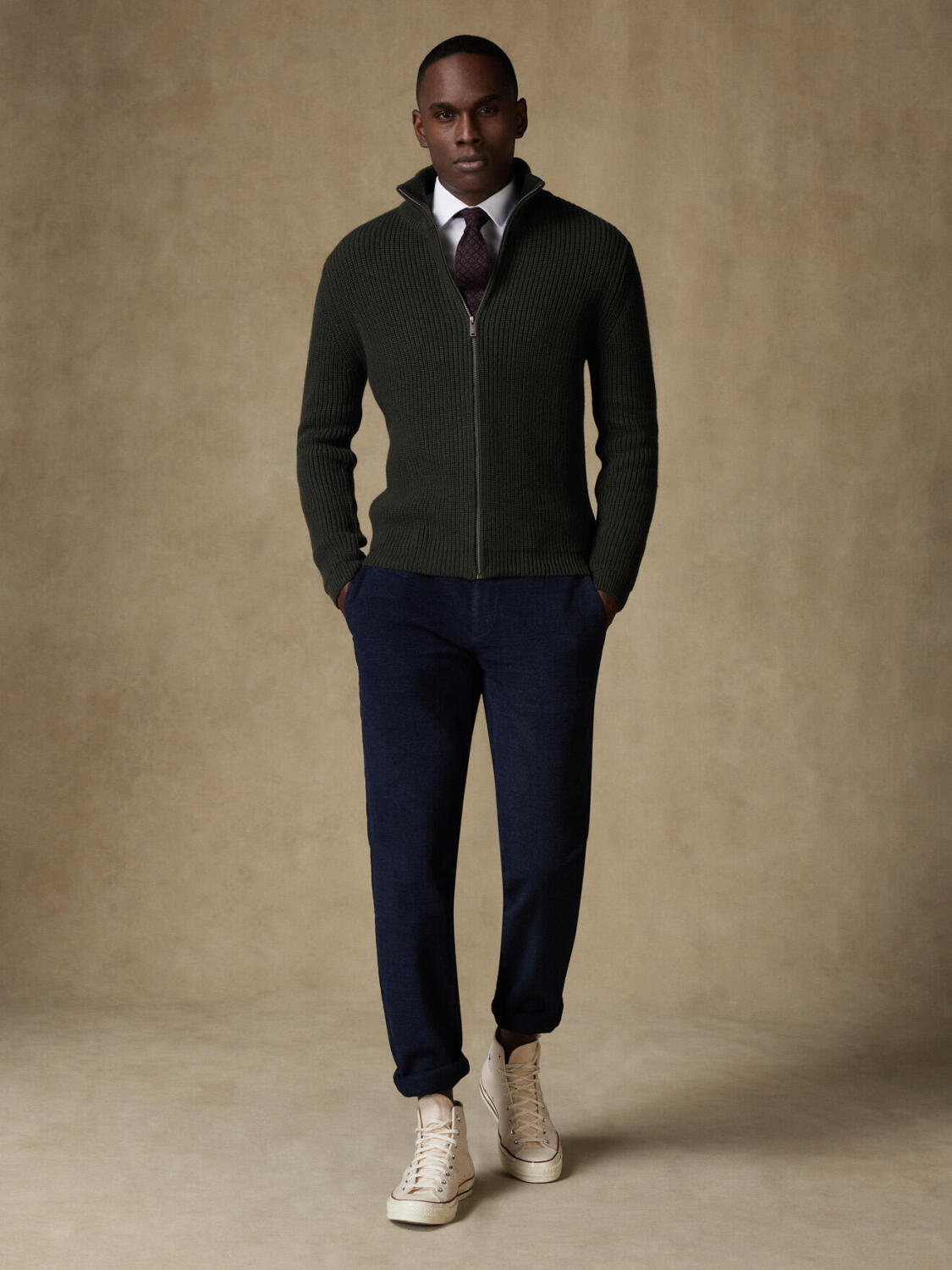 Full Zip Casey khaki