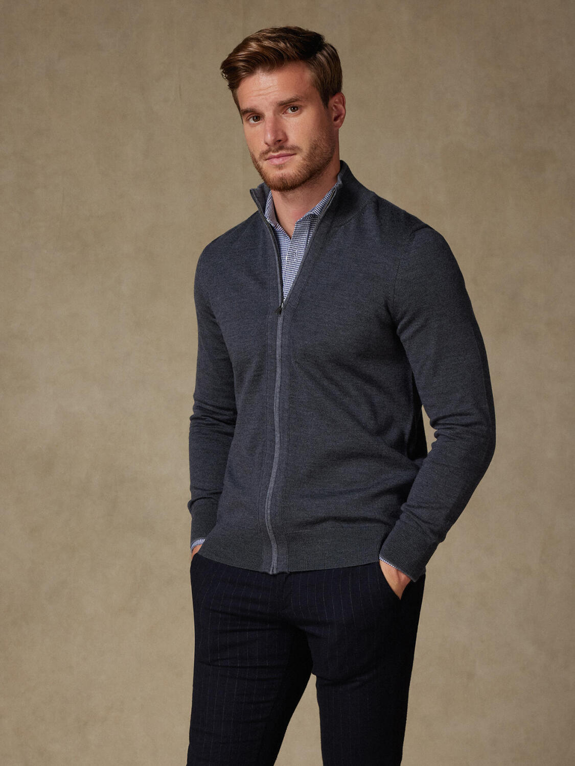 Full zip Clay anthrazitgrau