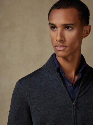 Full Zip Teddy en m&eacute;rinos anthracite