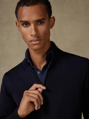 Full Zip Teddy en m&eacute;rinos marine