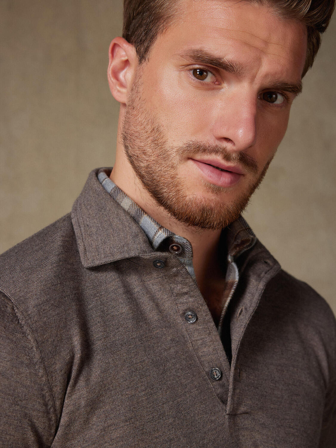 Polo Tim en mérinos vison