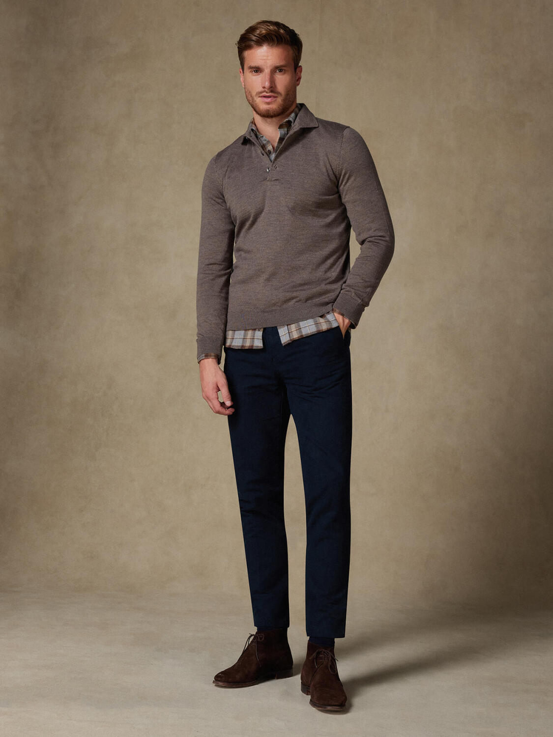 Polo Tim en mérinos vison