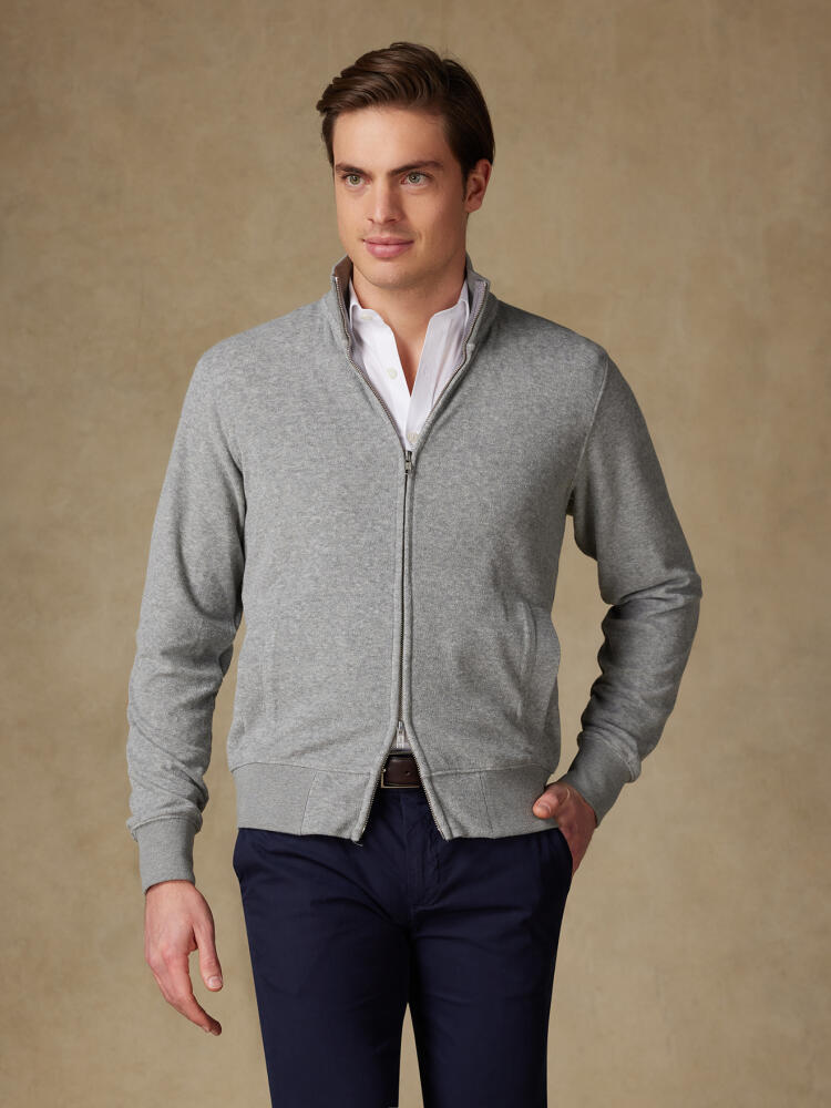 Full zip Todd en éponge gris