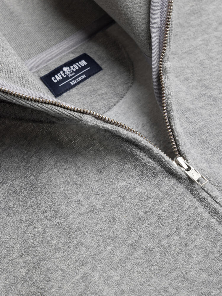 Full zip Todd en éponge gris