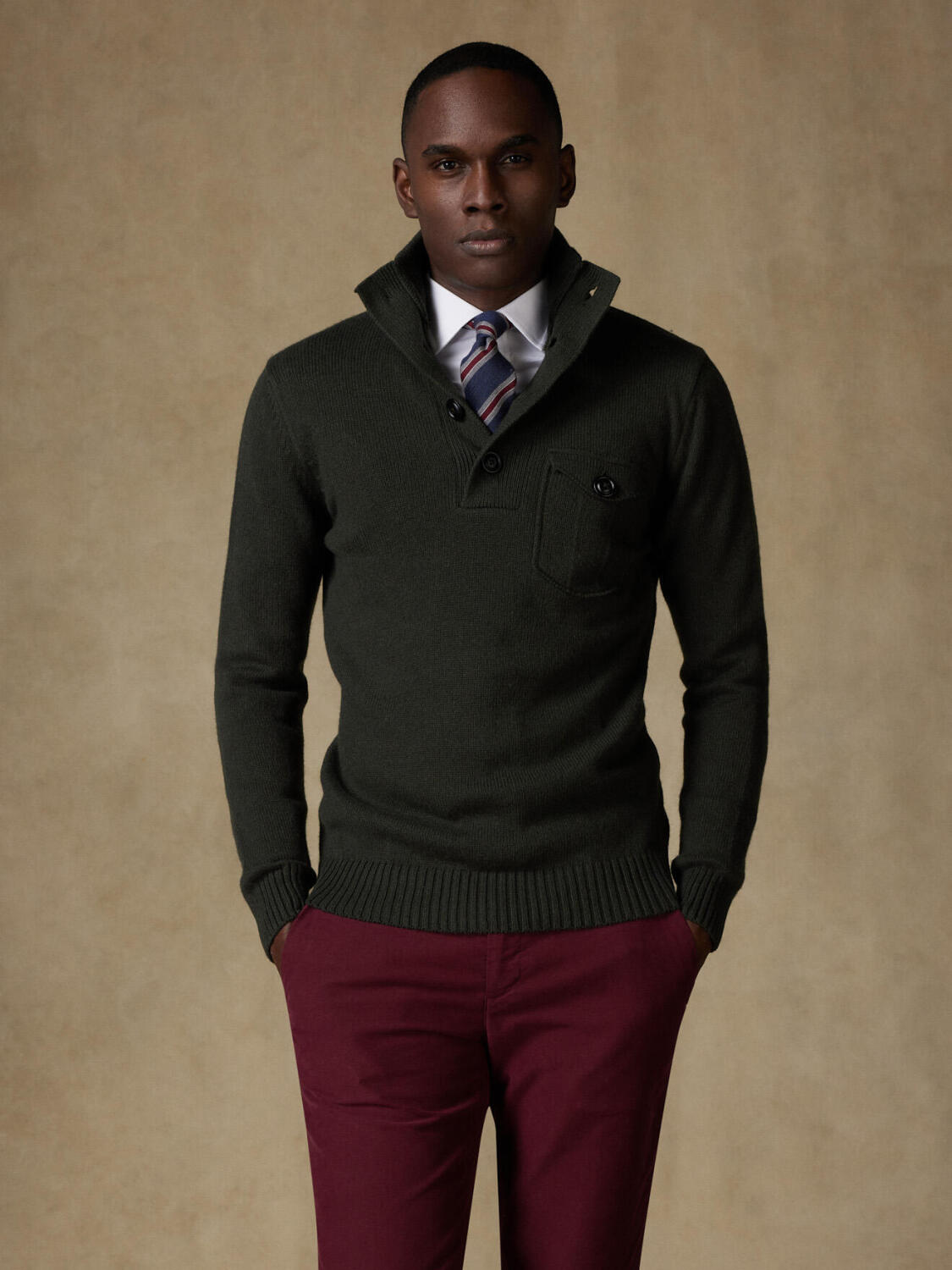 Col montant Bill kaki