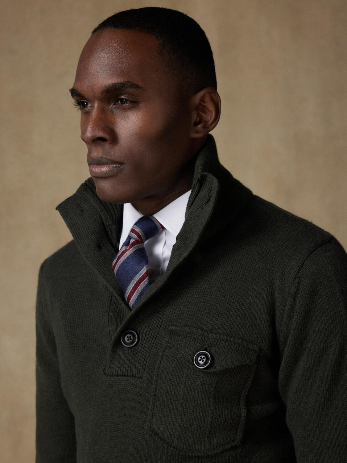 Col montant Bill kaki