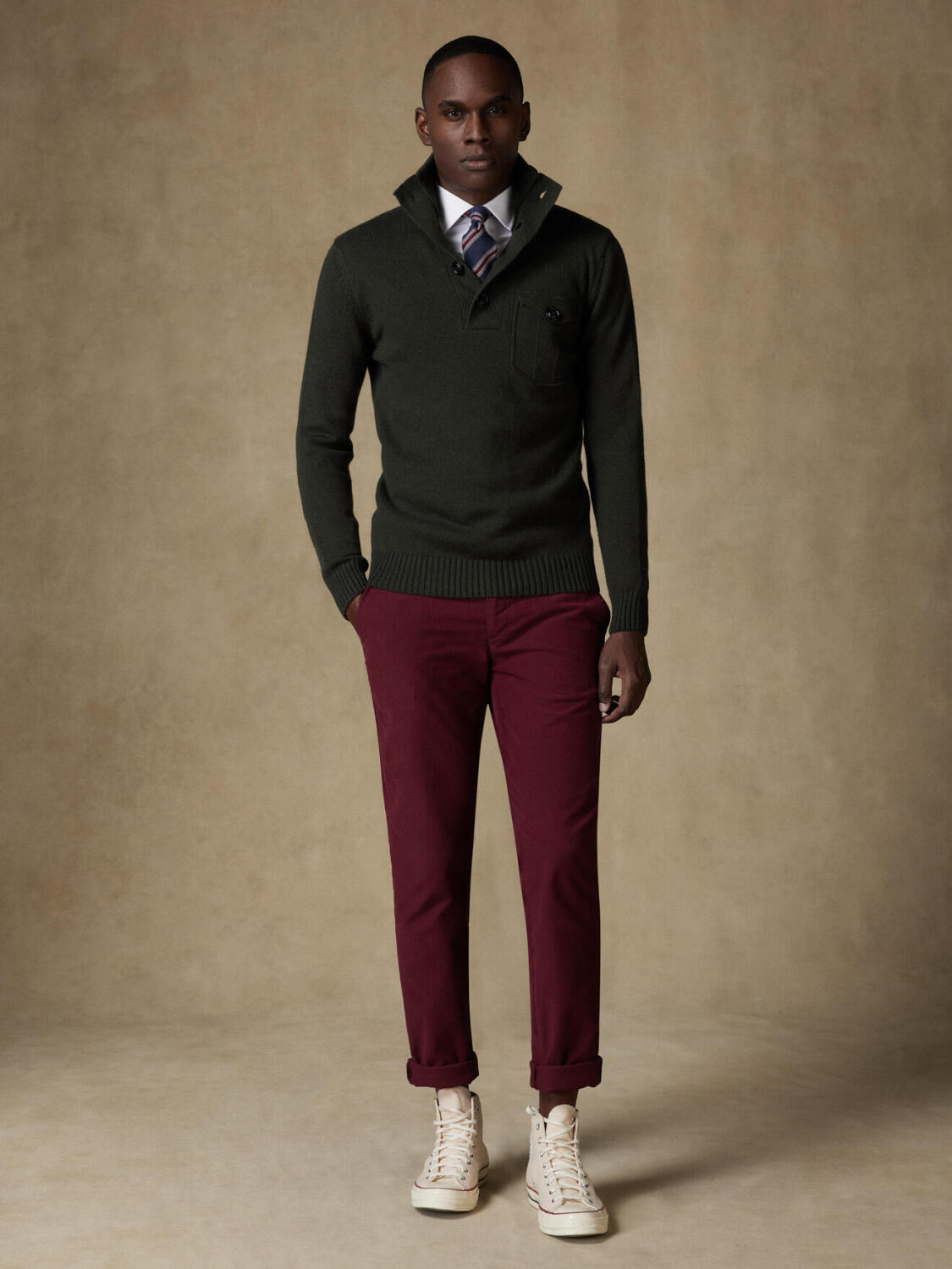 Col montant Bill kaki