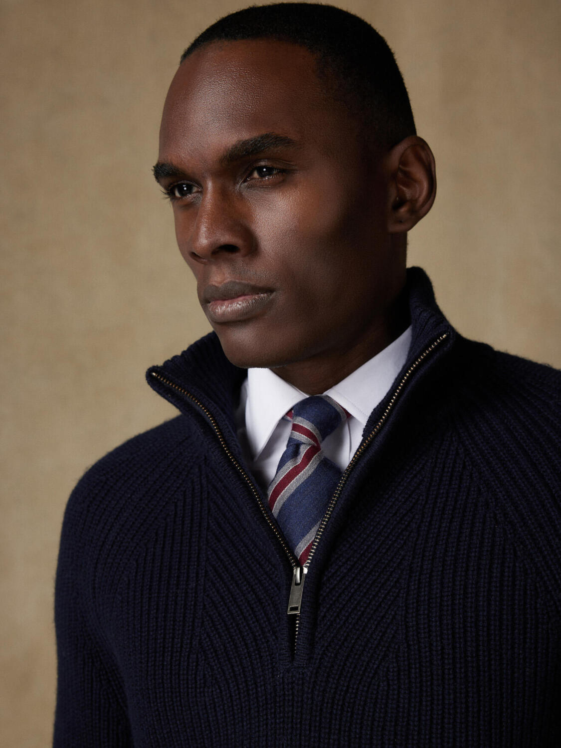 Buster mezza zip in blu navy