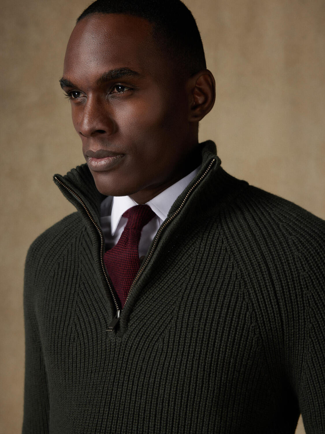 Half Zip Buster kaki