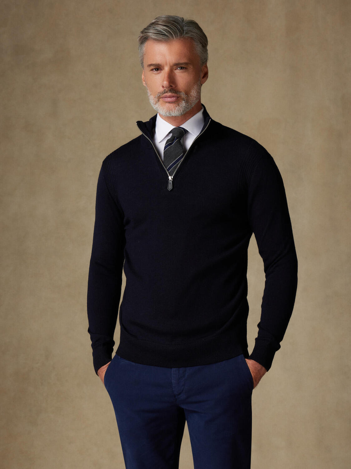 Half Zip Greg in navy