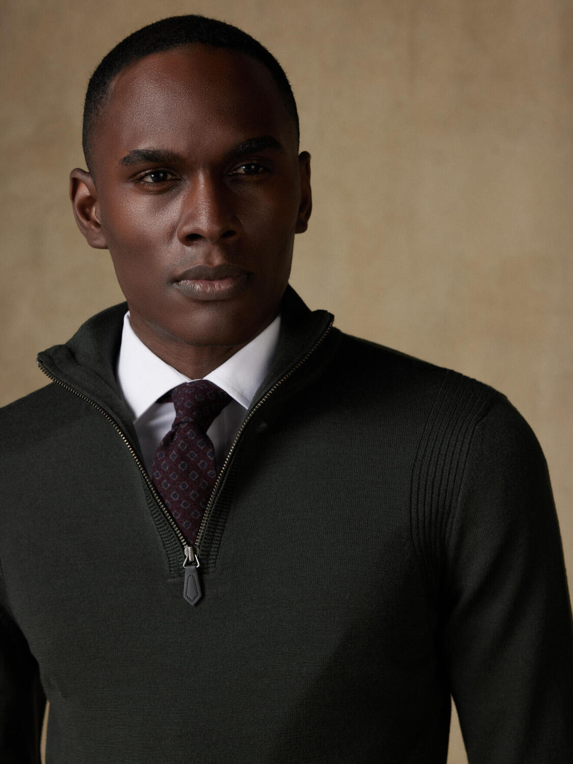 Greg mezza zip in kaki