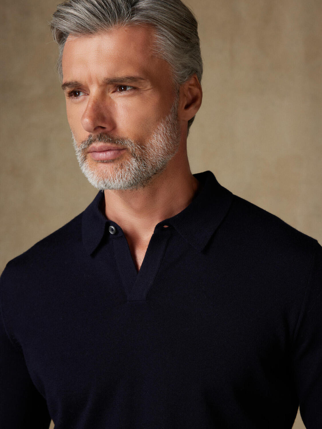 Polo Ivy en mérinos marine