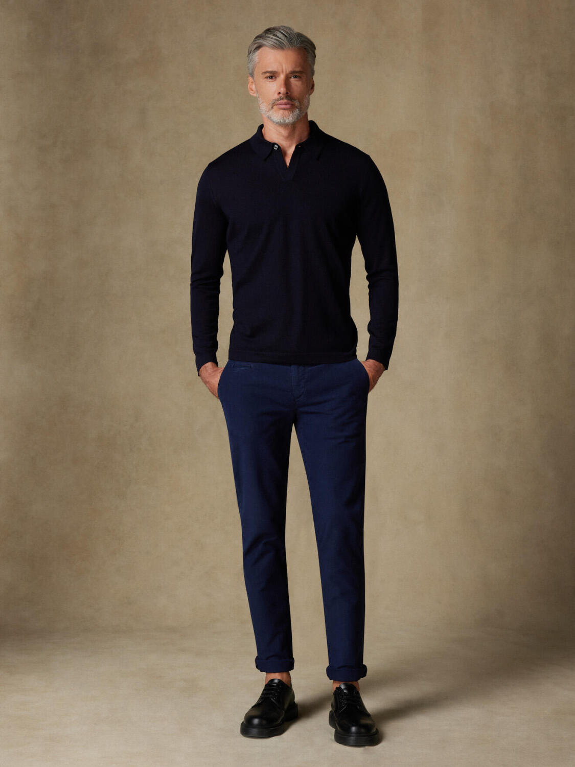 Polo Ivy en mérinos marine