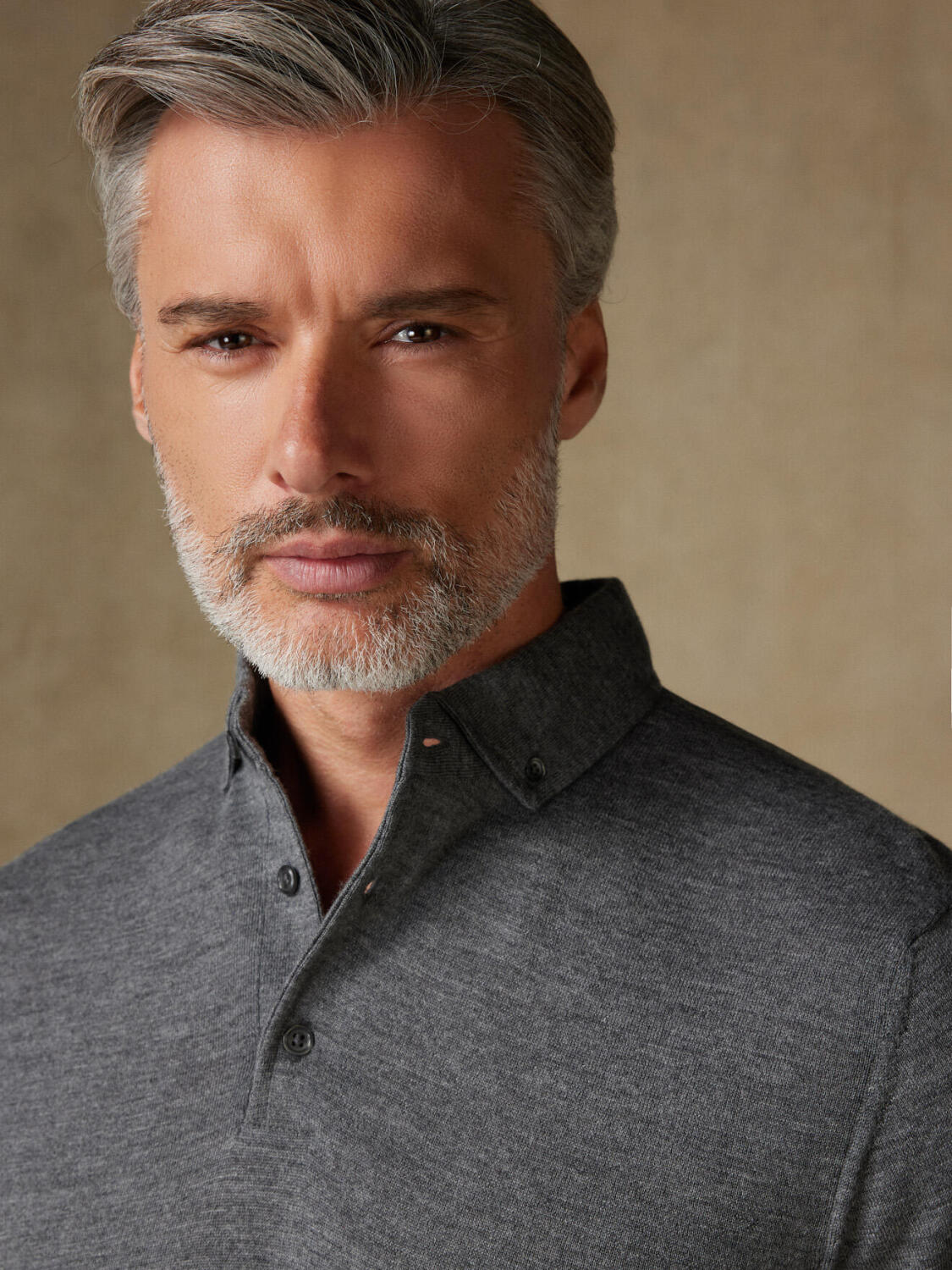 Polo Liam grigio merino