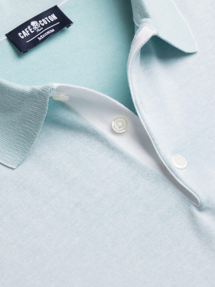 Elbe polo shirt in mint jersey