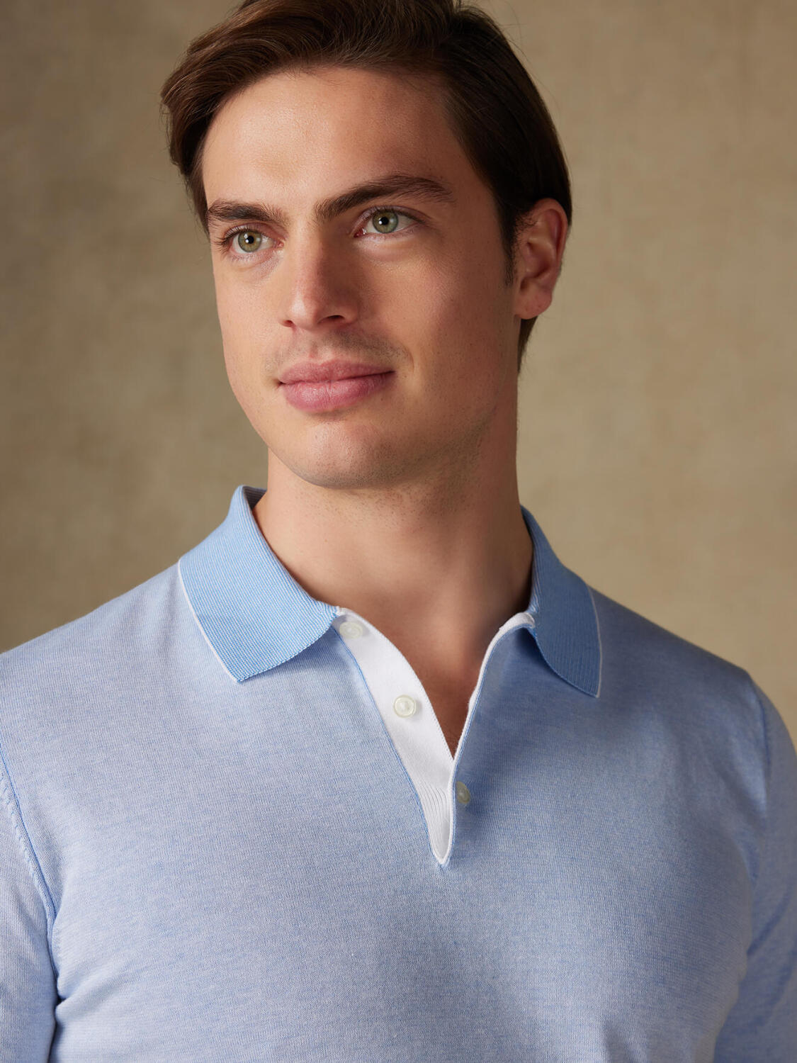 Elbe poloshirt in hemelsblauw jersey