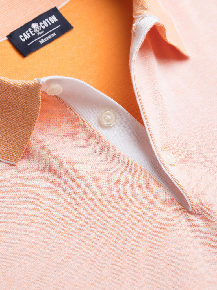 Elbe polo shirt in orange jersey