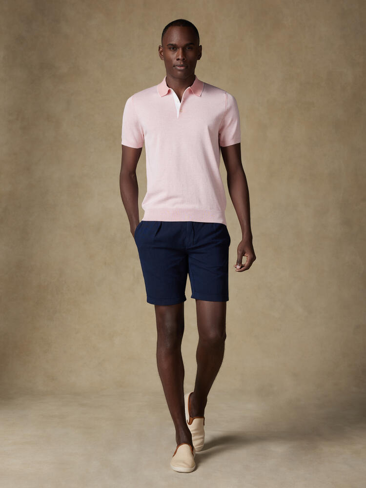 Polo Elbe en jersey rose