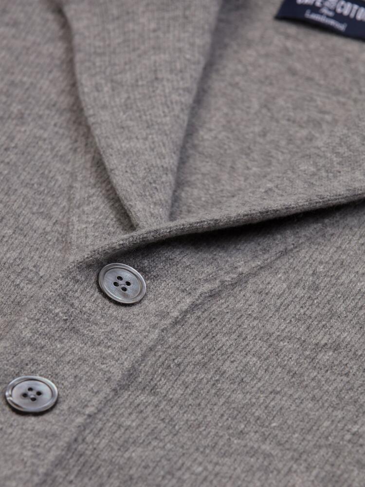 Brook cardigan in grey lambswool