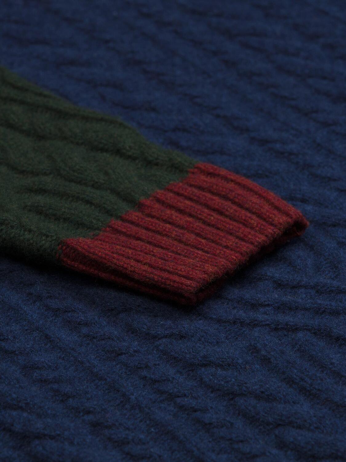 Jersey Aran de lana índigo