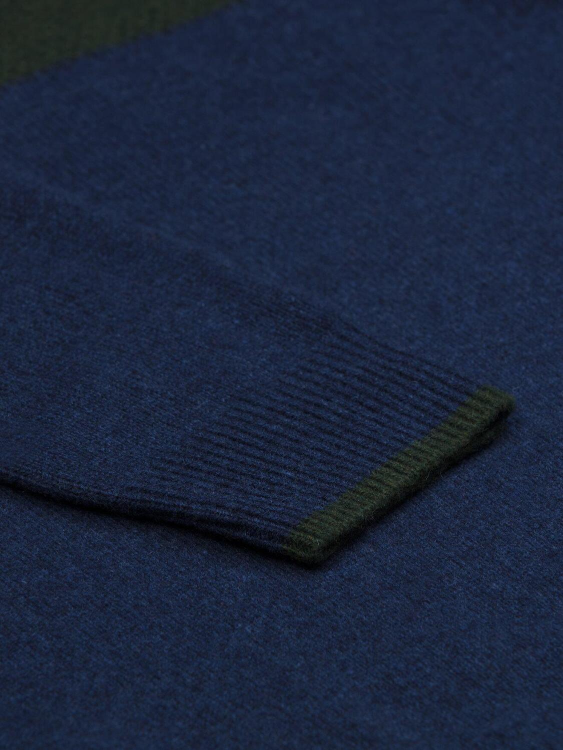Col rond Boyd en lambswool indigo