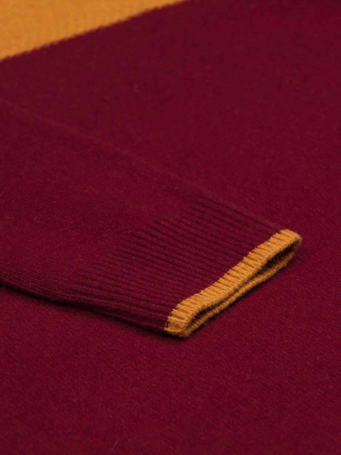 Collo rotondo Boyd in lana d'agnello bordeaux