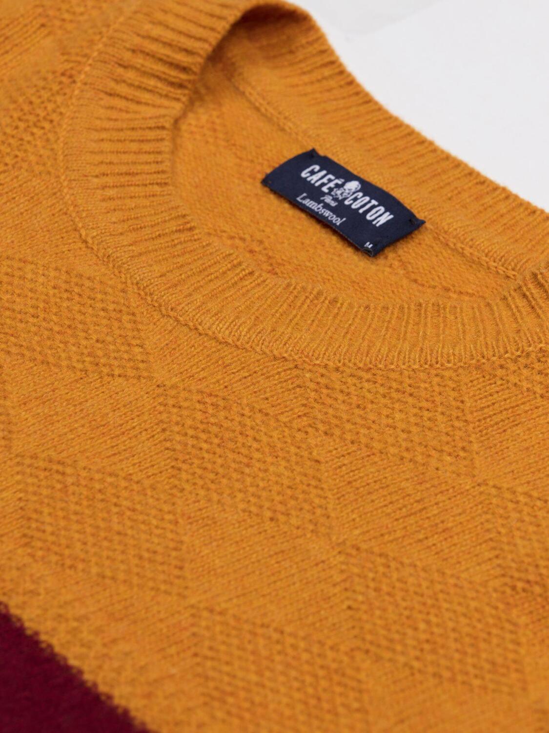 Collo rotondo Boyd in lana d'agnello bordeaux