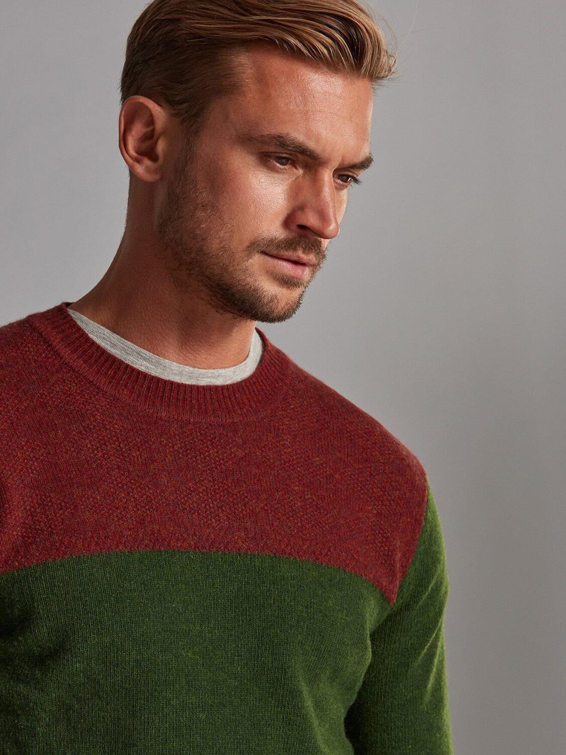 Col rond Boyd en lambswool vert