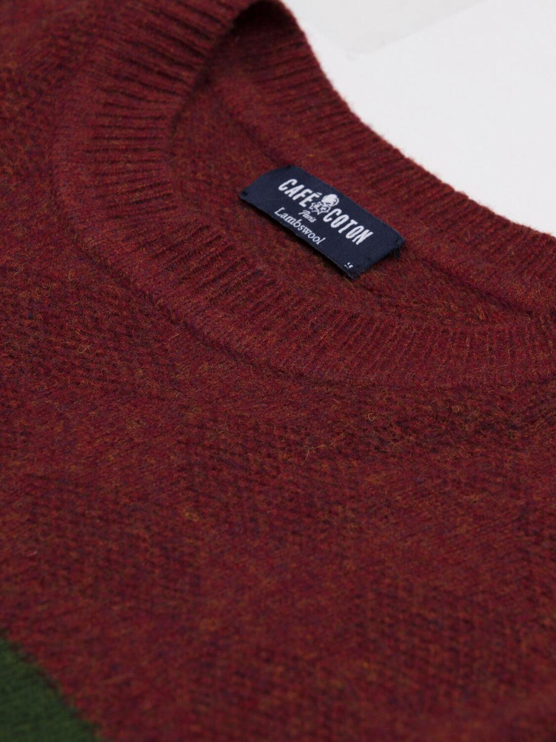 Col rond Boyd en lambswool vert