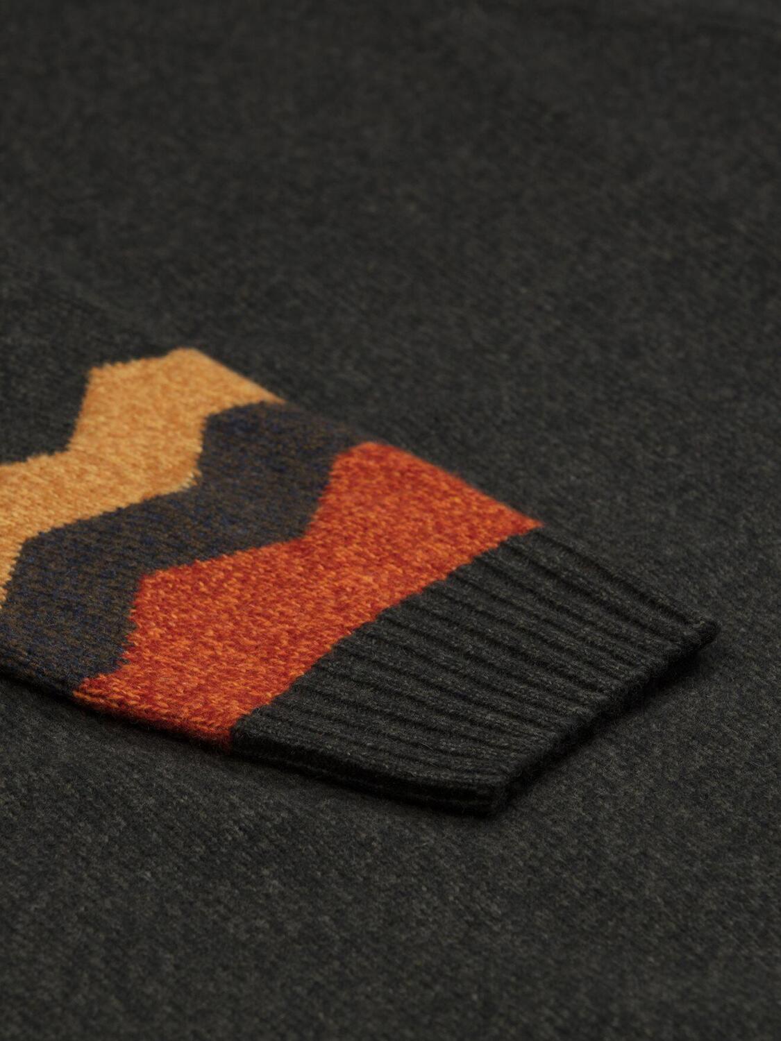 Col rond Burt en lambswool vert