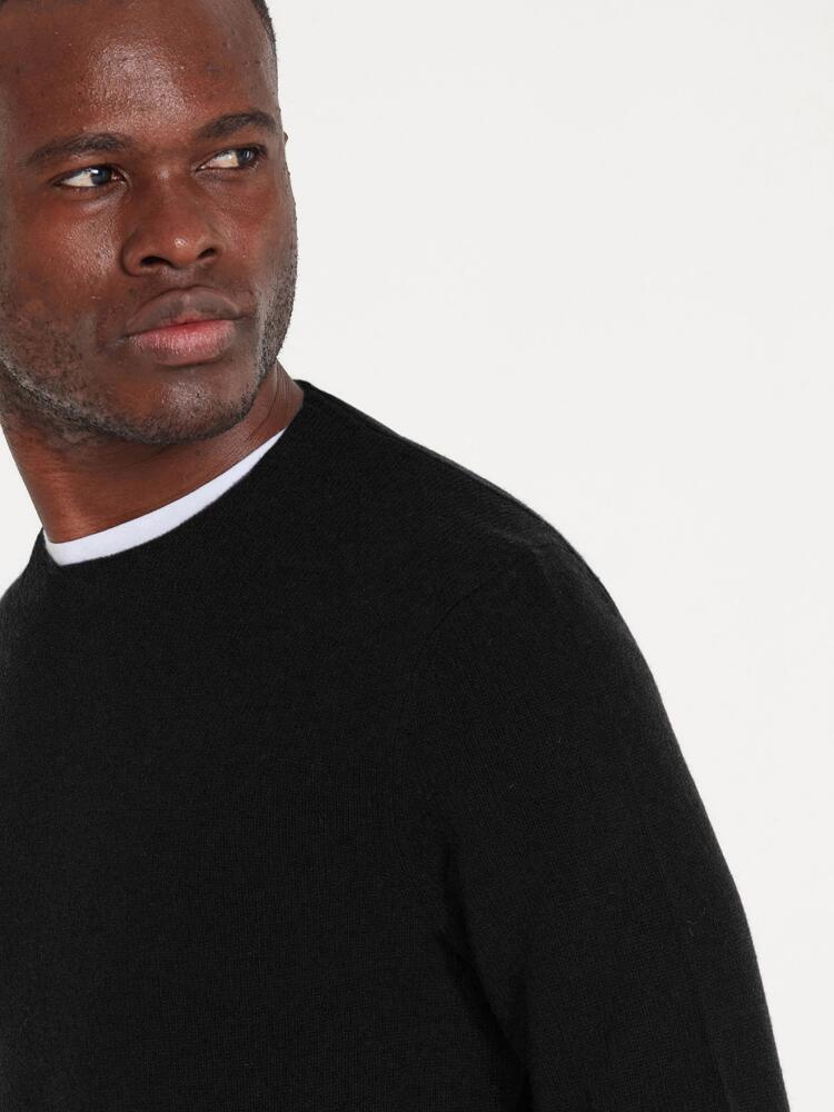 Lambswool black round neck jumper