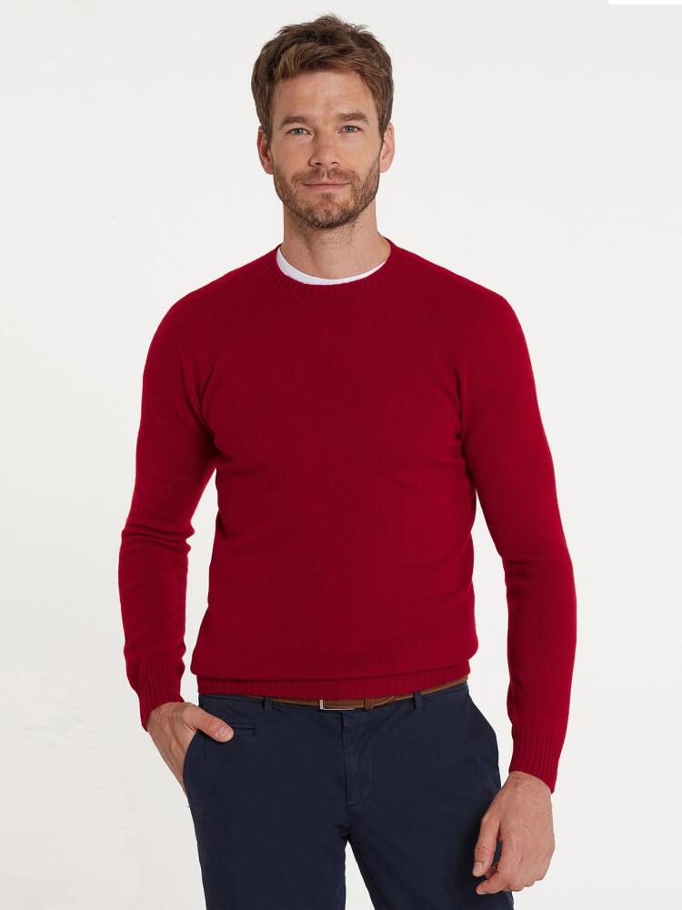 Geelong roter Rundhals-Pullover