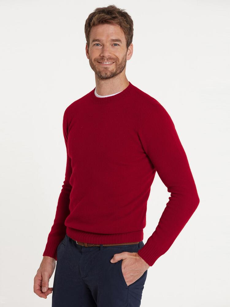 Geelong roter Rundhals-Pullover