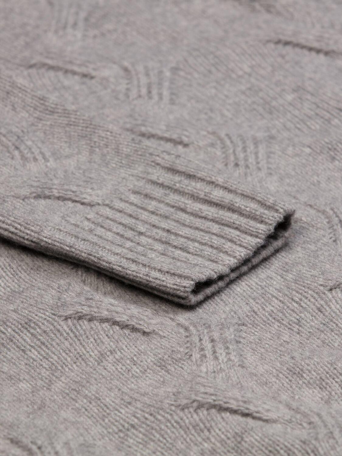 Becky twist turtleneck in grey lambswool
